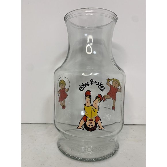 Cabbage Patch Kids Vintage 1984 Juice Decanter‎ Pitcher Glass Juice No Lid - Picture 1 of 4